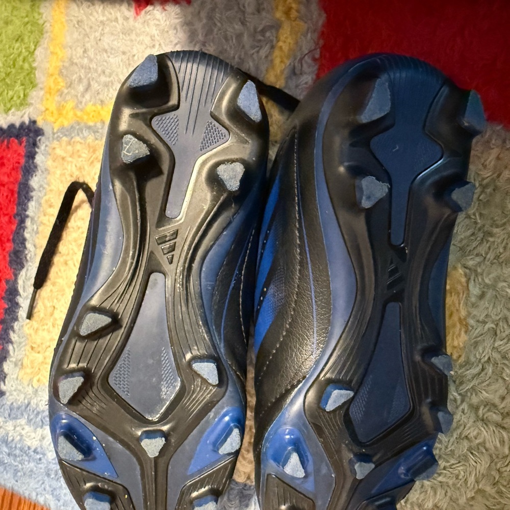 Black and Blue boys Soccer Cleats